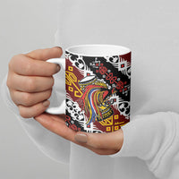 Papua New Guinea Bird Drum Ceramic Mug Papuan Batik Motif
