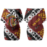 Personalised Papua New Guinea Bird Drum Couples Matching Off Shoulder Short Dress and Hawaiian Shirt Papuan Batik Motif