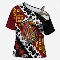 Personalised Papua New Guinea Bird Drum Cross Shoulder Shirt Papuan Batik Motif