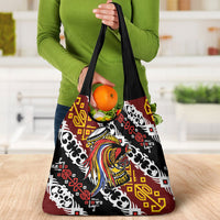 Papua New Guinea Bird Drum Grocery Bag Papuan Batik Motif