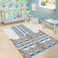 Papua New Guinea Bird Ethnic Area Rug Papuan Batik Inspired Pattern