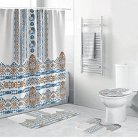 Papua New Guinea Bird Ethnic Bathroom Set Papuan Batik Inspired Pattern