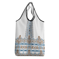Papua New Guinea Bird Ethnic Grocery Bag Papuan Batik Inspired Pattern