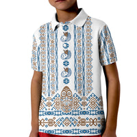 Personalised Papua New Guinea Bird Ethnic Kid Polo Shirt Papuan Batik Inspired Pattern