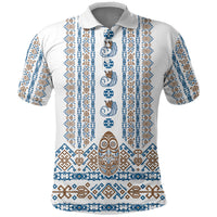 Personalised Papua New Guinea Bird Ethnic Polo Shirt Papuan Batik Inspired Pattern