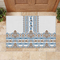 Papua New Guinea Bird Ethnic Rubber Doormat Papuan Batik Inspired Pattern
