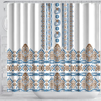 Papua New Guinea Bird Ethnic Shower Curtain Papuan Batik Inspired Pattern