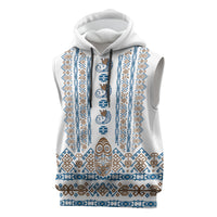 Personalised Papua New Guinea Bird Ethnic Sleeveless Hoodie Papuan Batik Inspired Pattern