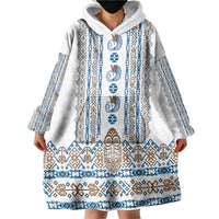 Personalised Papua New Guinea Bird Ethnic Wearable Blanket Hoodie Papuan Batik Inspired Pattern