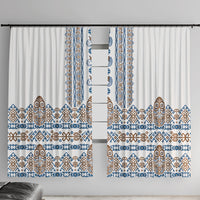 Papua New Guinea Bird Ethnic Window Curtain Papuan Batik Inspired Pattern