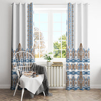 Papua New Guinea Bird Ethnic Window Curtain Papuan Batik Inspired Pattern
