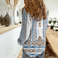 Personalised Papua New Guinea Bird Ethnic Women Casual Shirt Papuan Batik Inspired Pattern