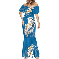 Bula Fiji Mermaid Dress Kava Bowl Tapa Tribal LT9 - Polynesian Pride
