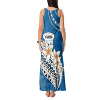 Bula Fiji Tank Maxi Dress Kava Bowl Tapa Tribal LT9 - Polynesian Pride