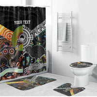 Australia New Zealand Personalised Bathroom Set Maori Aboriginal Art Style - Polynesian Pride