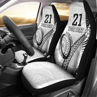 Custom Fiji Rugby Pacific Car Seat Cover Polynesian Palm Tattoo