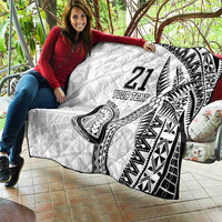Custom Fiji Rugby Pacific Quilt Polynesian Palm Tattoo