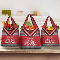 Personalised Tonga Rugby Pacific Grocery Bag Ikale Tahi Sipi Tau LT9 3-pack One Size Red - Polynesian Pride