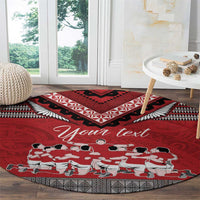 Personalised Tonga Rugby Pacific Round Carpet Ikale Tahi Sipi Tau