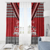 Personalised Tonga Rugby Pacific Window Curtain Ikale Tahi Sipi Tau