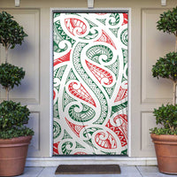New Zealand Kowhaiwhai Christmas Door Cover Traditional Maori Koru Pattern - Polynesian Pride