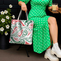 New Zealand Kowhaiwhai Christmas Tote Bag Traditional Maori Koru Pattern - Polynesian Pride