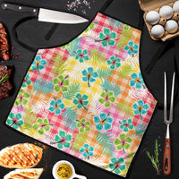 Hawaiian Palaka Apron Hibiscus Palm Leaf Pattern - Polynesian Pride