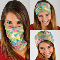 Hawaiian Palaka Neck Gaiter Hibiscus Palm Leaf Pattern LT9 - Polynesian Pride