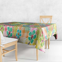 Hawaiian Palaka Tablecloth Hibiscus Palm Leaf Pattern - Polynesian Pride