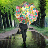 Hawaiian Palaka Umbrella Hibiscus Palm Leaf Pattern - Polynesian Pride