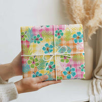 Hawaiian Palaka Wrapping Paper Hibiscus Palm Leaf Pattern - Polynesian Pride