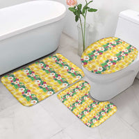 Hawaiian Palaka Bathroom Set Hibiscus Pineapple Lei - Polynesian Pride