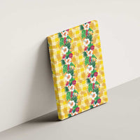 Hawaiian Palaka Canvas Wall Art Hibiscus Pineapple Lei - Polynesian Pride