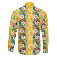 Hawaiian Palaka Family Matching Tank Maxi Dress and Hawaiian Shirt Hibiscus Pineapple Lei - Polynesian Pride