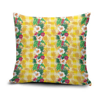 Hawaiian Palaka Pillow Cover Hibiscus Pineapple Lei - Polynesian Pride