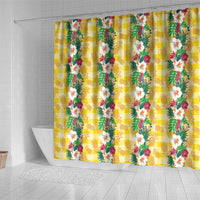 Hawaiian Palaka Shower Curtain Hibiscus Pineapple Lei LT9 - Polynesian Pride