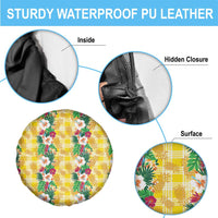 Hawaiian Palaka Spare Tire Cover Hibiscus Pineapple Lei - Polynesian Pride