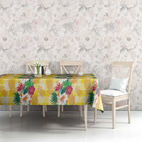 Hawaiian Palaka Tablecloth Hibiscus Pineapple Lei - Polynesian Pride