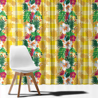 Hawaiian Palaka Window Curtain Hibiscus Pineapple Lei - Polynesian Pride