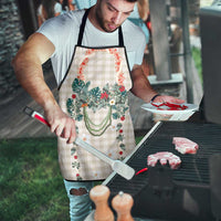 Brown Hawaiian Palaka Apron Kukui Nut Money Lei - Polynesian Pride