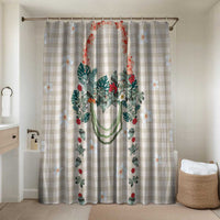 Brown Hawaiian Palaka Bathroom Set Kukui Nut Money Lei - Polynesian Pride