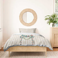 Brown Hawaiian Palaka Bedding Set Kukui Nut Money Lei - Polynesian Pride