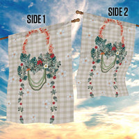 Brown Hawaiian Palaka Garden Flag Kukui Nut Money Lei - Polynesian Pride