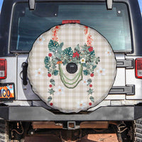 Brown Hawaiian Palaka Spare Tire Cover Kukui Nut Money Lei - Polynesian Pride