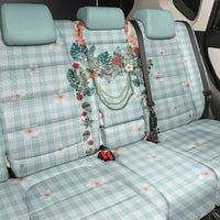 Turquoise Hawaiian Palaka Back Car Seat Cover Kukui Nut Money Lei - Polynesian Pride
