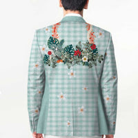 Turquoise Hawaiian Palaka Blazer Kukui Nut Money Lei - Polynesian Pride