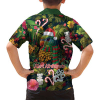 Meri Kirihimete Kakapo Santa Family Matching Puletasi and Hawaiian Shirt Merry Christmas with Tropical Vibe