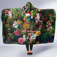 Meri Kirihimete Kakapo Santa Hooded Blanket Merry Christmas with Tropical Vibe LT9 One Size Green - Polynesian Pride