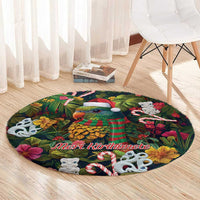 Meri Kirihimete Kakapo Santa Round Carpet Merry Christmas with Tropical Vibe LT9 - Polynesian Pride