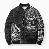 Polynesian Turtle Tribal Tattoo Bomber Puffer Jacket Black Style - Polynesian Pride